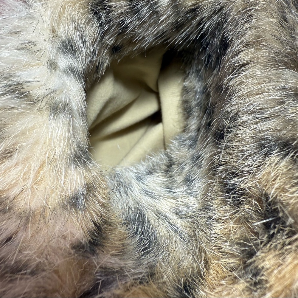 St. John Animal Print Faux Fur Bomber Jacket - Picture 15 of 16